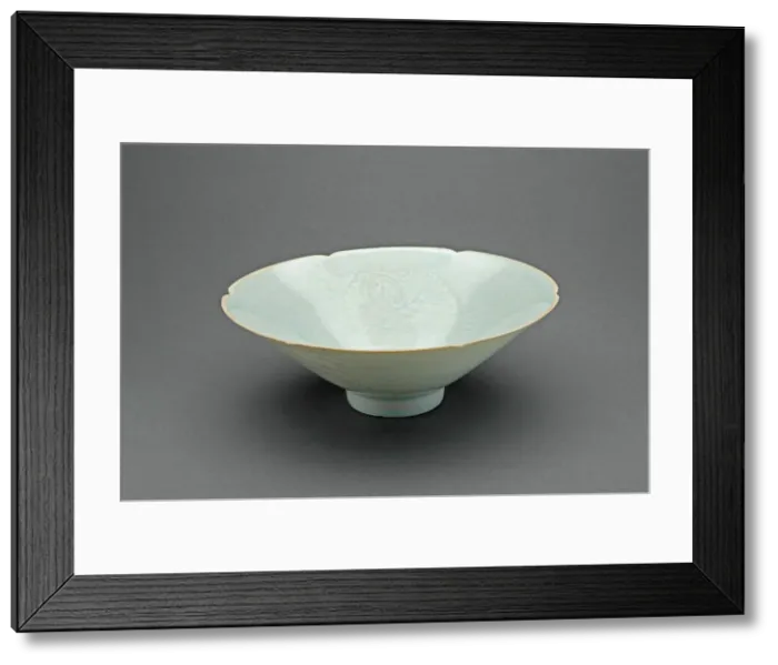 Framed Print : Lobed Bowl with Lotus Scrolls, Southern Song dynasty (1127-1279). Creator: Unknown Framed Print : Lobed Bowl with Lotus Scrolls, Southern Song dynasty (1127-1279). Creator: Unknown