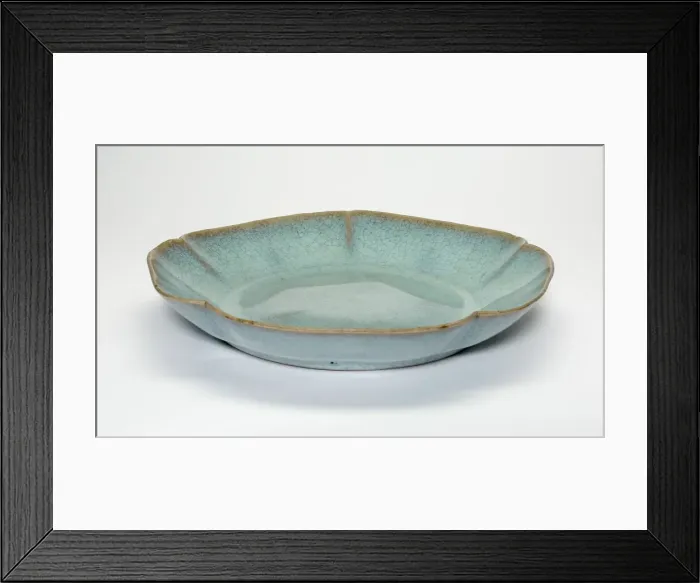 Framed Print : Dish with Floral Petal Rim, Qing dynasty (1644-1911), Yongzheng period (1723-1735) Framed Print : Dish with Floral Petal Rim, Qing dynasty (1644-1911), Yongzheng period (1723-1735)