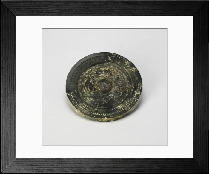 Framed Print : Mirror with Dragon and Tiger, Eastern Han dynasty (A. D. 25-220). Creator: Unknown Framed Print : Mirror with Dragon and Tiger, Eastern Han dynasty (A. D. 25-220). Creator: Unknown