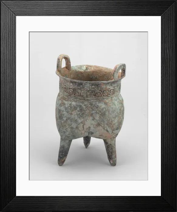 Framed Print : Tripod Food Container (Li), Shang dynasty, Erligang period (c. 1500-1400 B. C. ) Framed Print : Tripod Food Container (Li), Shang dynasty, Erligang period (c. 1500-1400 B. C. )