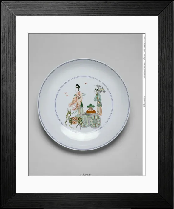 Framed Print : One of a Pair of Dishes with the Daoist Female... Qing dynasty Framed Print : One of a Pair of Dishes with the Daoist Female... Qing dynasty