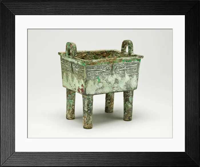 Framed Print : Rectangular Cauldron, Shang dynasty ( about 1600-1046 BC ), 12th / 11th century Framed Print : Rectangular Cauldron, Shang dynasty ( about 1600-1046 BC ), 12th / 11th century