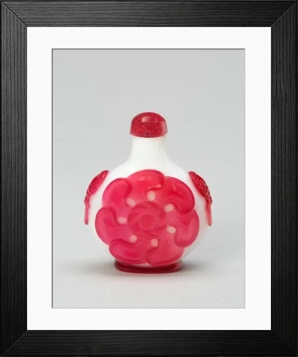 Framed Print : Snuff Bottle with Seven-Petal Flower Heads, Qing dynasty (1644-1911), 1760-1830 Framed Print : Snuff Bottle with Seven-Petal Flower Heads, Qing dynasty (1644-1911), 1760-1830