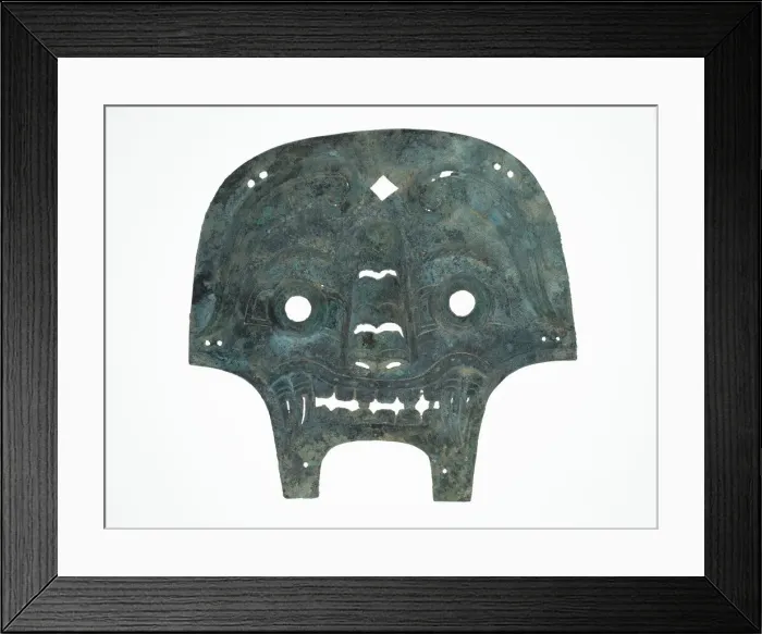 Framed Print : Mask from a Horse Bridle, Western Zhou dynasty ( 1046-771 BC ), about 9th century BC