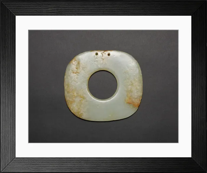 Framed Print : Squarish Disk with Rounded Corners, Neolithic period, Hongshan culture, c. 3000 B. C Framed Print : Squarish Disk with Rounded Corners, Neolithic period, Hongshan culture, c. 3000 B. C