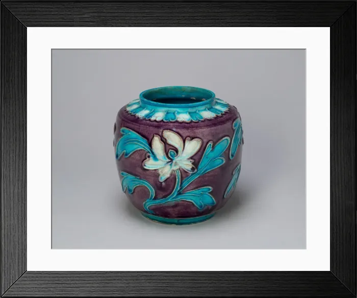 Framed Print : Jar with Peonies and lid, Ming dynasty (1368-1644), 16th century. Creator: Unknown Framed Print : Jar with Peonies and lid, Ming dynasty (1368-1644), 16th century. Creator: Unknown