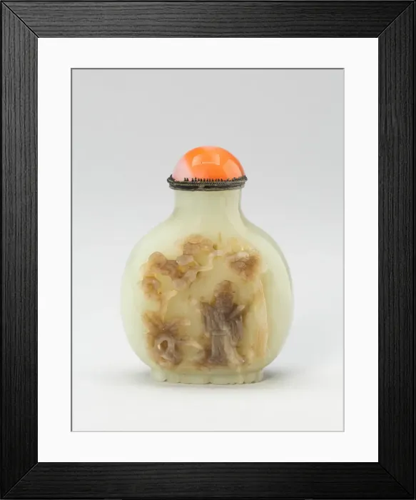 Framed Print : Snuff Bottle with a Bat-Shaped Base, Qing dynasty (1644-1911). Creator: Unknown Framed Print : Snuff Bottle with a Bat-Shaped Base, Qing dynasty (1644-1911). Creator: Unknown