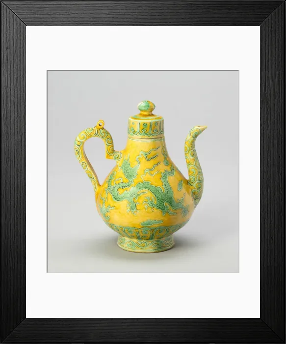 Framed Print : Ewer with Paired Dragon amid Cloud Scrolls, Ming dynasty, Zhengde reign (1506-1521) Framed Print : Ewer with Paired Dragon amid Cloud Scrolls, Ming dynasty, Zhengde reign (1506-1521)