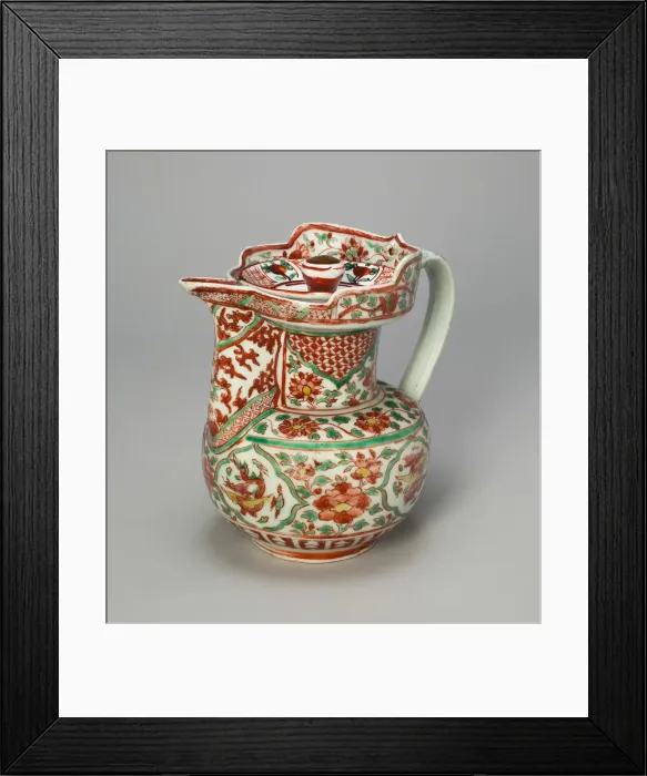 Framed Print : Covered Ewer with Dragons and Peonies, Ming dynasty, 16th cent Framed Print : Covered Ewer with Dragons and Peonies, Ming dynasty, 16th cent