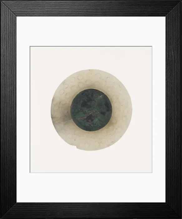 Framed Print : Pommel inlaid with Malachite, Eastern Zhou period, 3rd century B. C. Creator: Unknown Framed Print : Pommel inlaid with Malachite, Eastern Zhou period, 3rd century B. C. Creator: Unknown