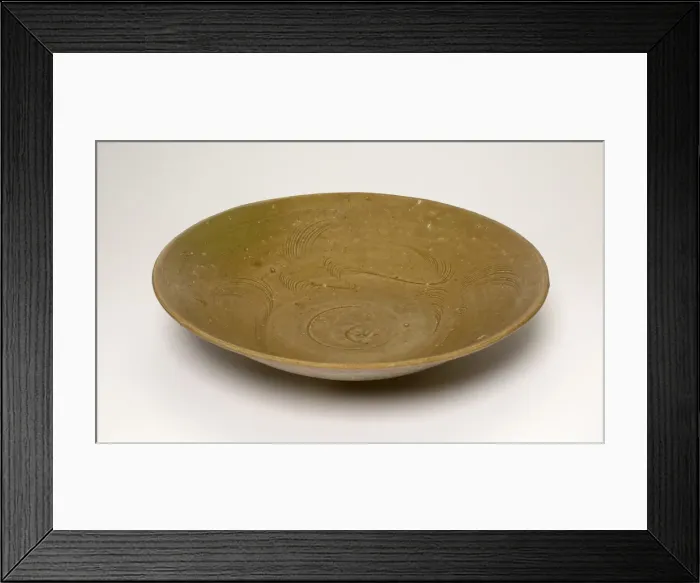 Framed Print : Bowl with Stylized Leaves, probably Song dynasty (960-1279). Creator: Unknown Framed Print : Bowl with Stylized Leaves, probably Song dynasty (960-1279). Creator: Unknown