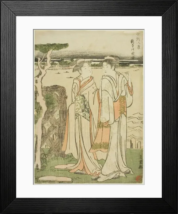 Framed Print : Evening bell at Mii Temple, Japan, Unknown. Creator: Hokusai Framed Print : Evening bell at Mii Temple, Japan, Unknown. Creator: Hokusai