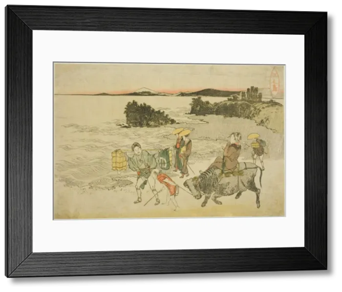 Framed Print : Enoshima, Japan, Unknown. Creator: Hokusai Framed Print : Enoshima, Japan, Unknown. Creator: Hokusai