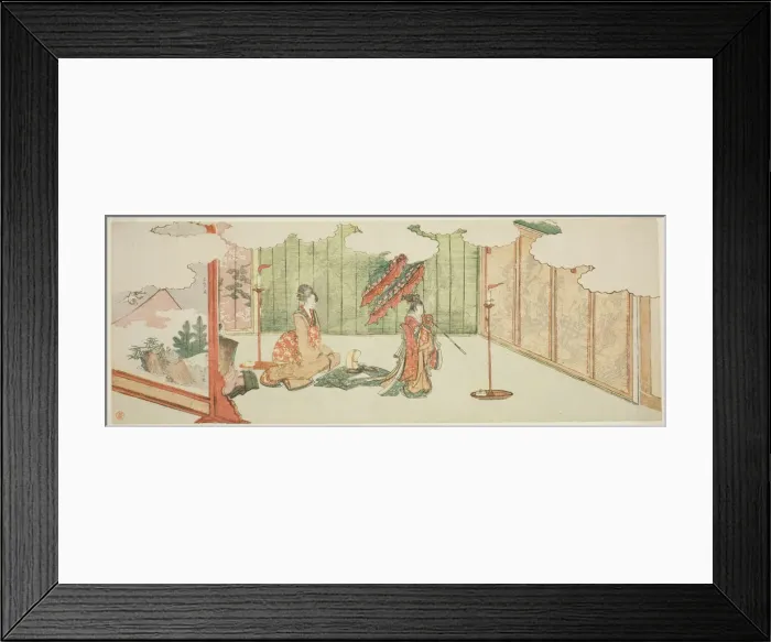 Framed Print : Young girl dancing at noblemans mansion, Japan, 1805. Creator: Hokusai Framed Print : Young girl dancing at noblemans mansion, Japan, 1805. Creator: Hokusai