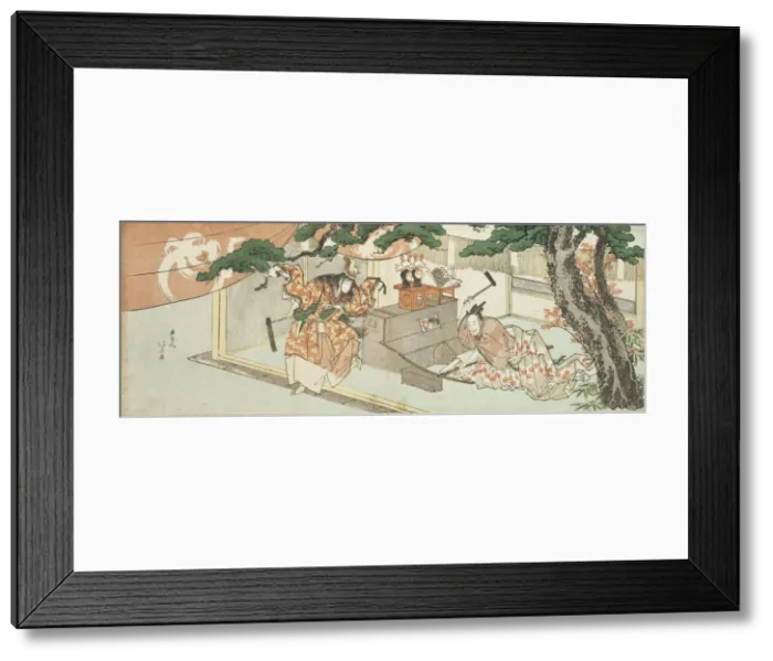 Framed Print : The Swordsmith Munechika and the God of Inari, Japan, 1805. Creator: Hokusai Framed Print : The Swordsmith Munechika and the God of Inari, Japan, 1805. Creator: Hokusai