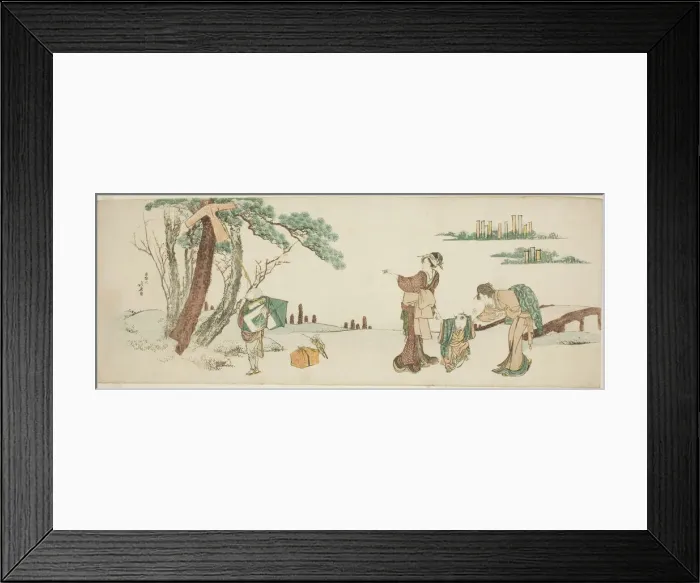 Framed Print : Boy releasing a kite, Japan, c. 1800 / 10. Creator: Hokusai Framed Print : Boy releasing a kite, Japan, c. 1800 / 10. Creator: Hokusai