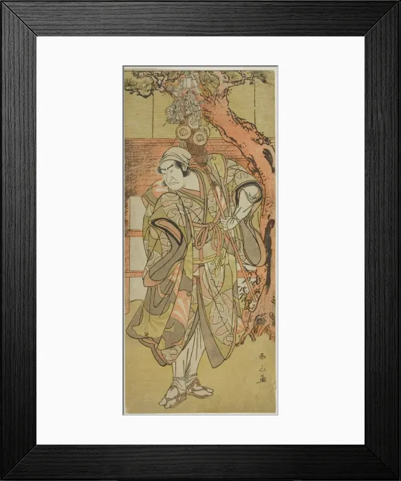 Framed Print : The Actor Nakamura Nakazo I as a peddler of toys, Japan, c. 1782 / 90 Framed Print : The Actor Nakamura Nakazo I as a peddler of toys, Japan, c. 1782 / 90