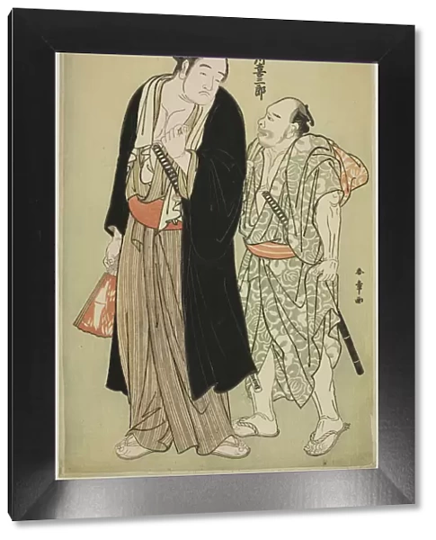The Sumo Wrestler Onogawa Kisaburo of the Eastern Group, with an Attendant, Japan, c. 1782 / 86. Creator: Shunsho