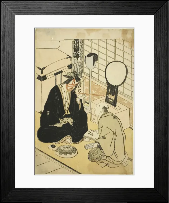 Framed Print : The Actor Ichikawa Danjuro V in His Dressing Room, Japan, c. 1783. Creator: Shunsho Framed Print : The Actor Ichikawa Danjuro V in His Dressing Room, Japan, c. 1783. Creator: Shunsho