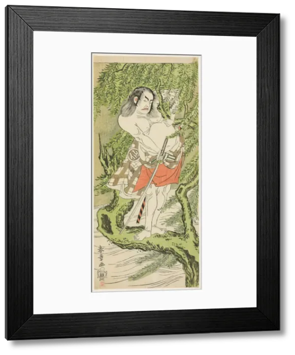 Framed Print : The Actor Nakamura Sukegoro II in the role of a chivalrous commoner (otokodate), Japan, c. 1768 / 70. Creator: Shunsho Framed Print : The Actor Nakamura Sukegoro II in the role of a chivalrous commoner (otokodate), Japan, c. 1768 / 70. Creator: Shunsho