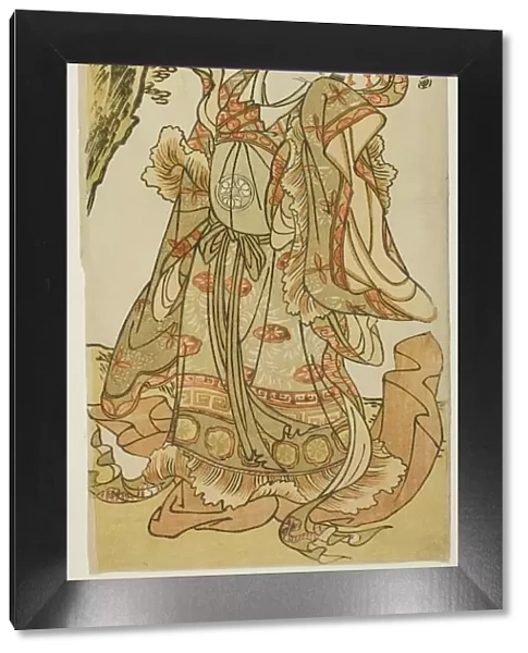Osagawa Tsuneyo II as Itsukushima Tennyo in the Kabuki Play 'Tokimekuya o-Edo no... Japan, c. 1780. Creator: Shunsho. Osagawa Tsuneyo II as Itsukushima Tennyo in the Kabuki Play 'Tokimekuya o-Edo no... Japan, c. 1780. Creator: Shunsho