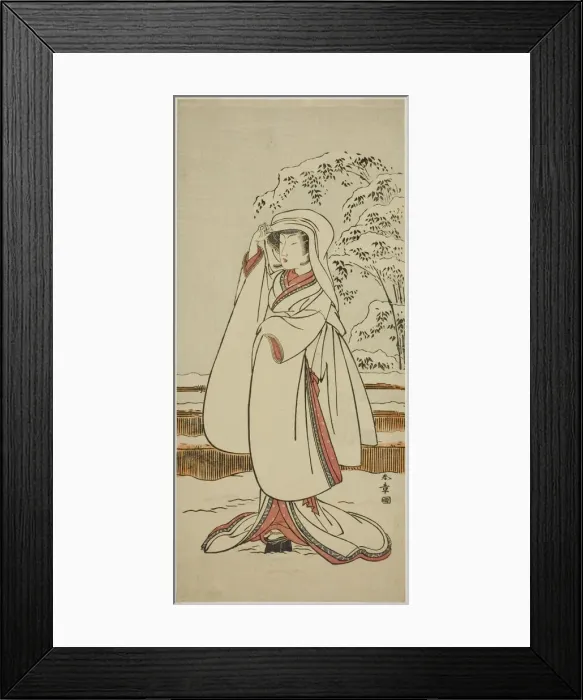 Framed Print : The Actor Segawa Tomisaburo I as the Heron Maiden (Sagi Musume), Japan, c. 1774. Creator: Shunsho Framed Print : The Actor Segawa Tomisaburo I as the Heron Maiden (Sagi Musume), Japan, c. 1774. Creator: Shunsho