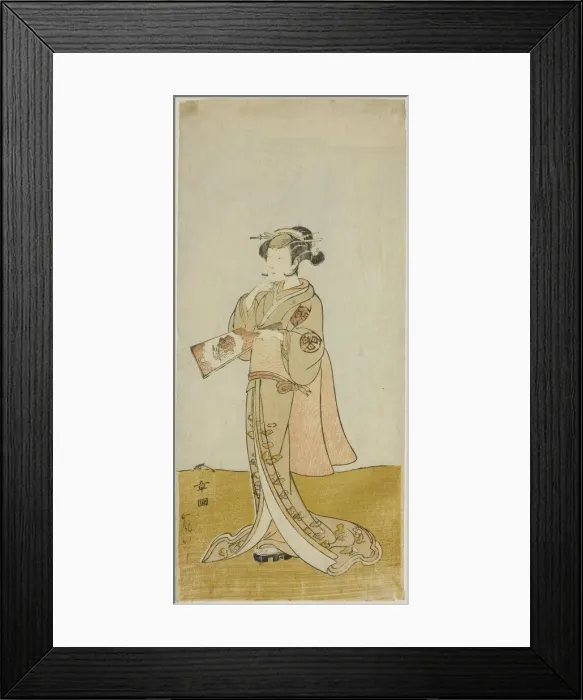 Framed Print : The Actor Arashi Hinaji in an Unidentified Female Role, Japan, c. 1772. Creator: Shunsho Framed Print : The Actor Arashi Hinaji in an Unidentified Female Role, Japan, c. 1772. Creator: Shunsho