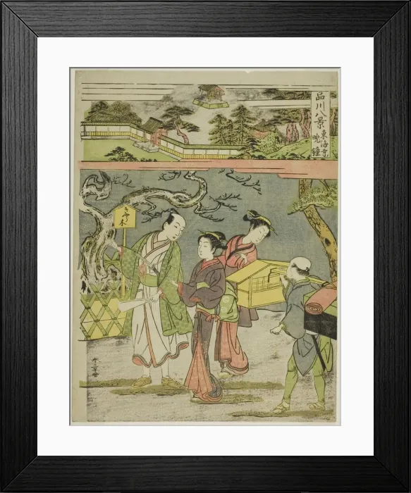 Framed Print : Tokaiji no Bansho, from the series Shinagawa Hakkei (Eight Views of Shinagawa), Japan, c. 1771. Creator: Shunsho. Tokaiji no Bansho, from the series Shinagawa Hakkei (Eight Views of Shinagawa), Japan, c. 1771. Creator: Shunsho Framed Print : Tokaiji no Bansho, from the series Shinagawa Hakkei (Eight Views of Shinagawa), Japan, c. 1771. Creator: Shunsho. Tokaiji no Bansho, from the series Shinagawa Hakkei (Eight Views of Shinagawa), Japan, c. 1771. Creator: Shunsho