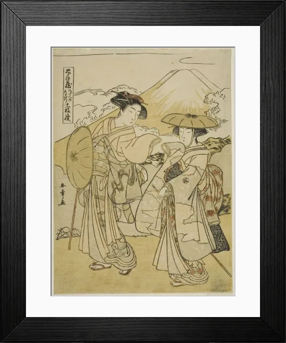 Framed Print : Act Eight: Bridal Journey, from the play Treasury of Loyal Retainers... Japan, c.1779 / 80. Creator: Shunsho. Act Eight: Bridal Journey, from the play Treasury of Loyal Retainers... Japan, c.1779 / 80. Creator: Shunsho