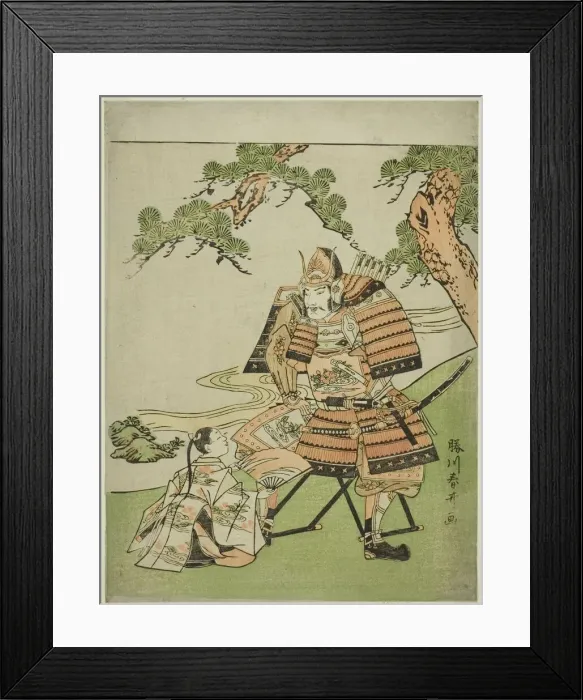 Framed Print : The Warrior Kusunoki Masashige (1294-1336) Bidding Farewell to His Son Masatsura, Japan Framed Print : The Warrior Kusunoki Masashige (1294-1336) Bidding Farewell to His Son Masatsura, Japan
