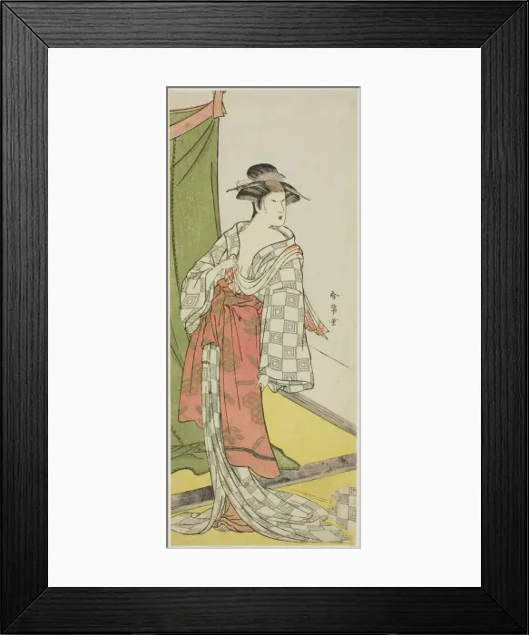 Framed Print : The Actor Segawa Kikunojo as a Courtesan in Summer Attire, early 1780s Framed Print : The Actor Segawa Kikunojo as a Courtesan in Summer Attire, early 1780s