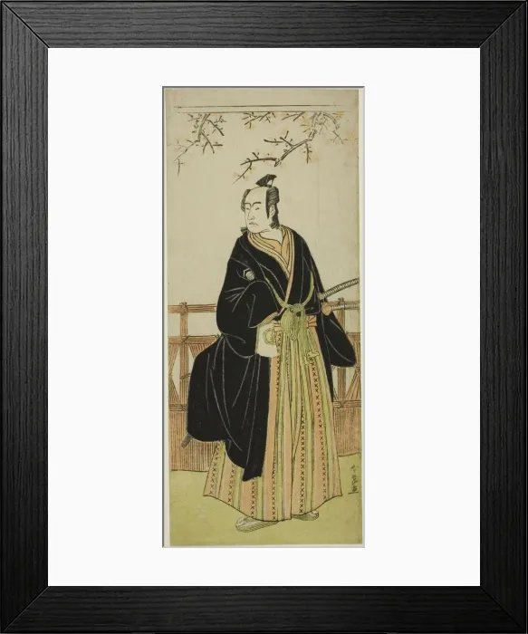Framed Print : The Actor Sawamura Sojuro III as Soga no Juro Sukenari in the Play Edo no Hana... c Framed Print : The Actor Sawamura Sojuro III as Soga no Juro Sukenari in the Play Edo no Hana... c