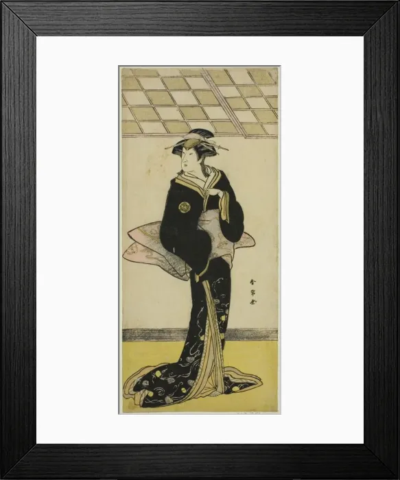 Framed Print : The Actor Nakamura Riko I as Lady Manko (Manko Gozen) (?) in the Play Soga Musume... c Framed Print : The Actor Nakamura Riko I as Lady Manko (Manko Gozen) (?) in the Play Soga Musume... c