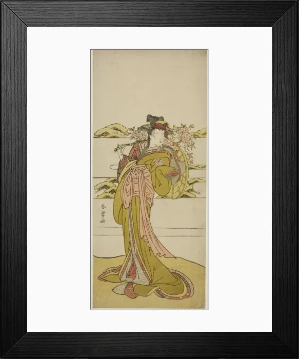 Framed Print : The Actor Segawa Kikunojo III as Onatsu in the Play Kabuki no Hana Bandai Soga... c Framed Print : The Actor Segawa Kikunojo III as Onatsu in the Play Kabuki no Hana Bandai Soga... c