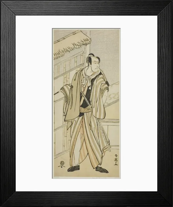 Framed Print : The Actor Ichikawa Ebizo (Danjuro V) as Banzui Chobei in the Play Gozen-gakari Sumo... c. 1793. Creator: Katsukawa Shun'ei Framed Print : The Actor Ichikawa Ebizo (Danjuro V) as Banzui Chobei in the Play Gozen-gakari Sumo... c. 1793. Creator: Katsukawa Shun'ei