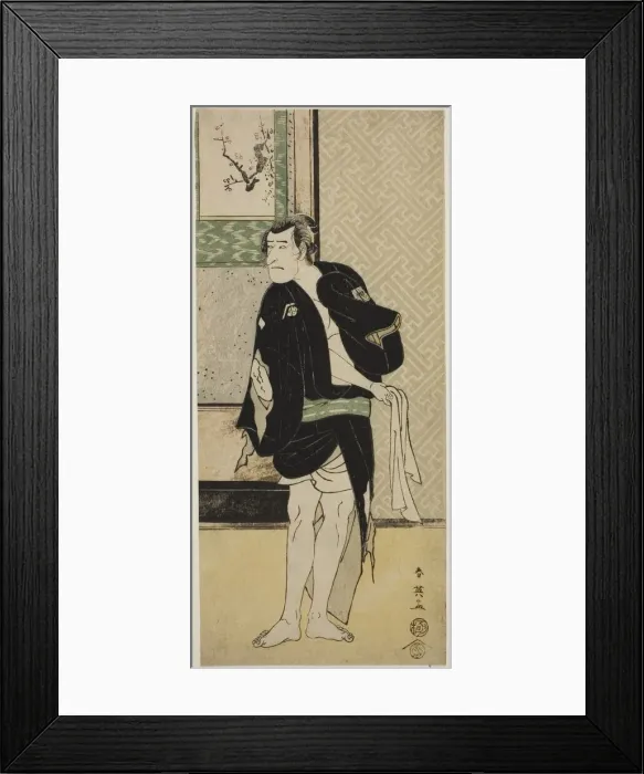 Framed Print : The Actor Ichikawa Komazo II as Soga no Dozaburo Disguised as the Ruffian Tobei (?) in Framed Print : The Actor Ichikawa Komazo II as Soga no Dozaburo Disguised as the Ruffian Tobei (?) in