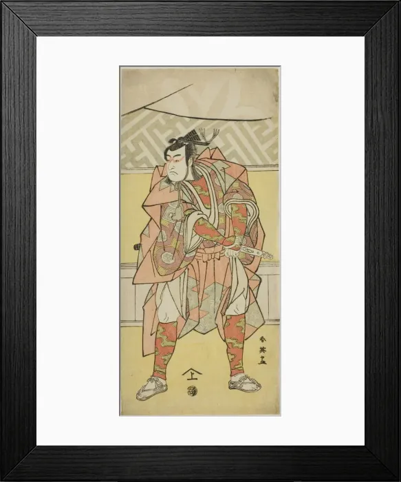 Framed Print : The Actor Ichikawa Monnosuke II as Mori no Rammaru in The Banquet, the Final Act... c. 1791. Creator: Katsukawa Shun'ei. The Actor Ichikawa Monnosuke II as Mori no Rammaru in The Banquet, the Final Act... c. 1791 Framed Print : The Actor Ichikawa Monnosuke II as Mori no Rammaru in The Banquet, the Final Act... c. 1791. Creator: Katsukawa Shun'ei. The Actor Ichikawa Monnosuke II as Mori no Rammaru in The Banquet, the Final Act... c. 1791