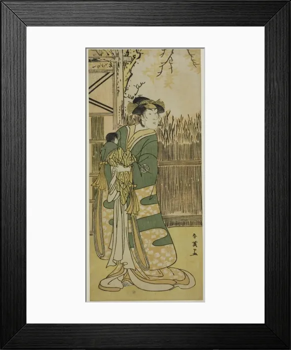 Framed Print : The Actor Nakayama Tomisaburo I as Lady Tokiwa (Tokiwa Gozen) (?) in the Play... c. 1791 Framed Print : The Actor Nakayama Tomisaburo I as Lady Tokiwa (Tokiwa Gozen) (?) in the Play... c. 1791