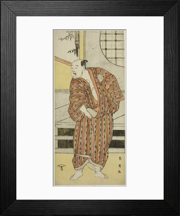 Framed Print : The Actor Kataoka Nizaemon VII as Hayakawa Matabei (?) in the Play Furiwake-gami... c Framed Print : The Actor Kataoka Nizaemon VII as Hayakawa Matabei (?) in the Play Furiwake-gami... c