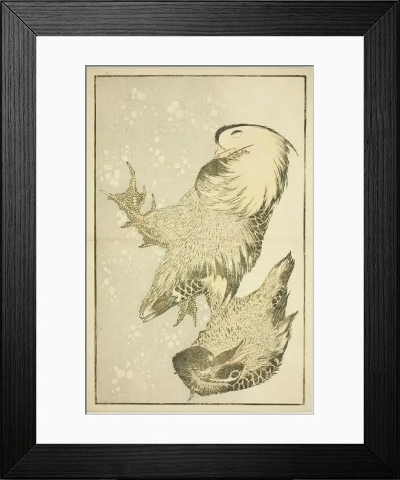 Framed Print : Two Waterfowl, from The Picture Book of Realistic Paintings of Hokusai (Hokusai) Framed Print : Two Waterfowl, from The Picture Book of Realistic Paintings of Hokusai (Hokusai)
