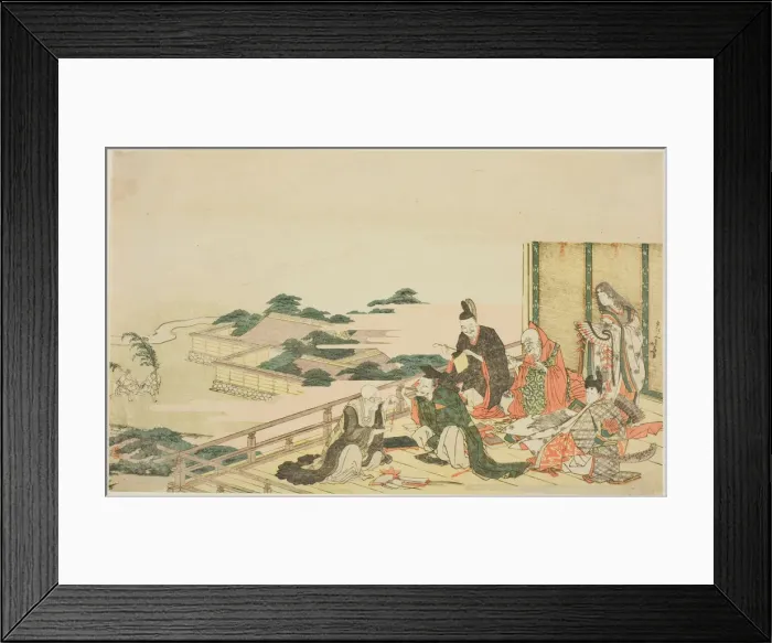 Framed Print : Six immortal poets preparing for the Tanabata festival, Japan, n. d. Creator: Hokusai Framed Print : Six immortal poets preparing for the Tanabata festival, Japan, n. d. Creator: Hokusai