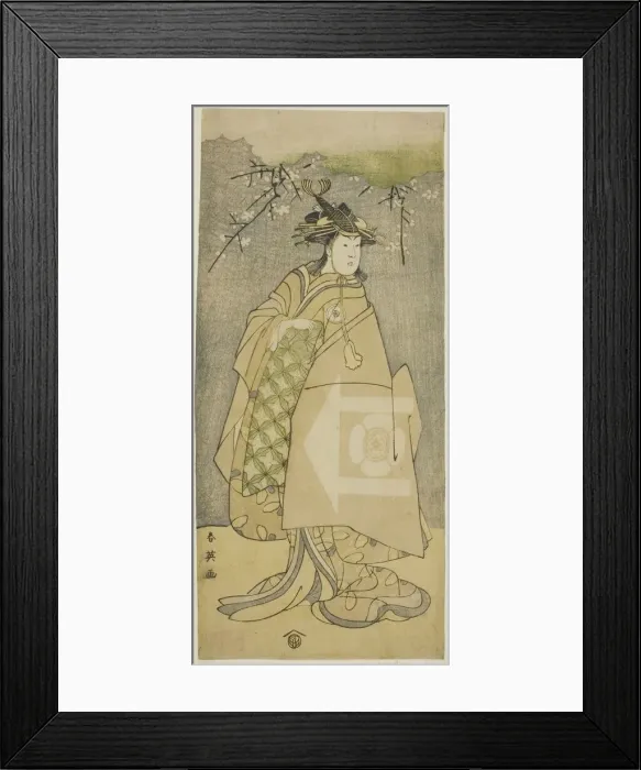 Framed Print : The Actor Iwai Kiyotaro as Kewaizaka no Shosho in the Play Gohiiki no Hana Aikyo... c Framed Print : The Actor Iwai Kiyotaro as Kewaizaka no Shosho in the Play Gohiiki no Hana Aikyo... c