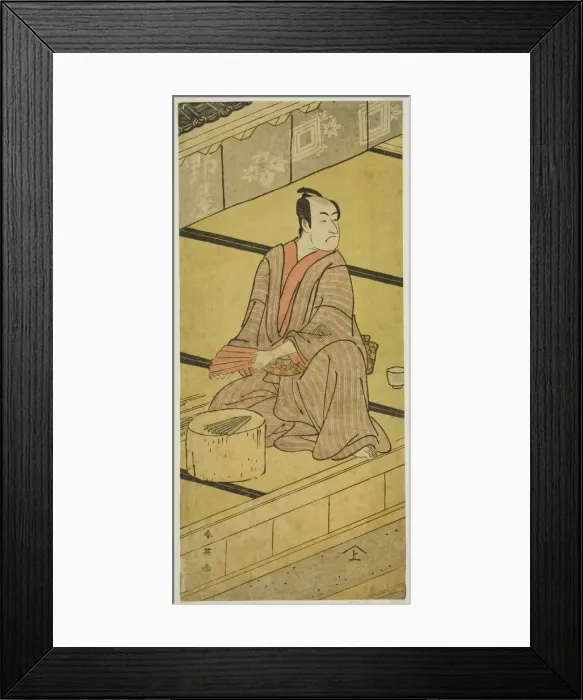 Framed Print : The Actor Ichikawa Monnosuke II as Daidoji Tabatanosuke in the Play Mukashi Mukashi... c1792. Creator: Katsukawa Shun'ei Framed Print : The Actor Ichikawa Monnosuke II as Daidoji Tabatanosuke in the Play Mukashi Mukashi... c1792. Creator: Katsukawa Shun'ei