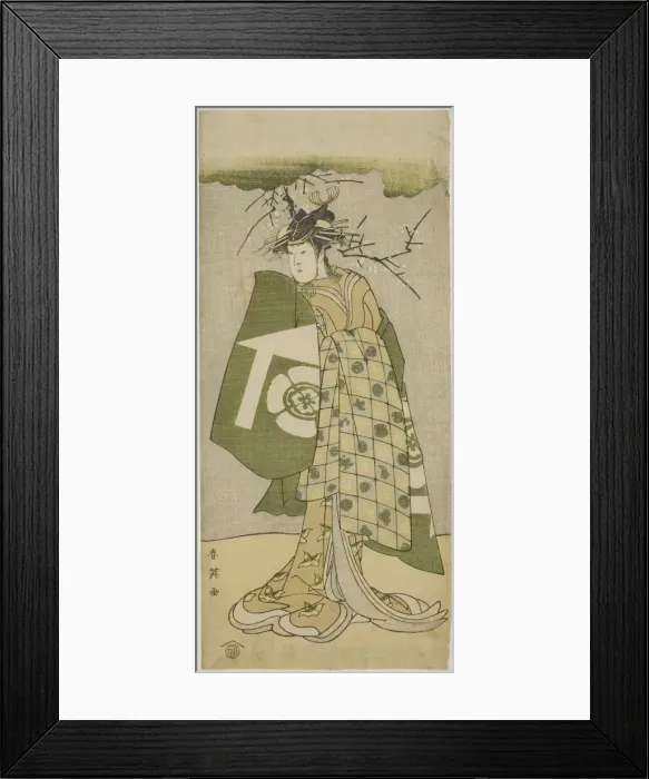 Framed Print : The Actor Osagawa Tsuneyo II as Oiso no Tora in the Play Gohiiki no Hana Aikyo Soga... c Framed Print : The Actor Osagawa Tsuneyo II as Oiso no Tora in the Play Gohiiki no Hana Aikyo Soga... c