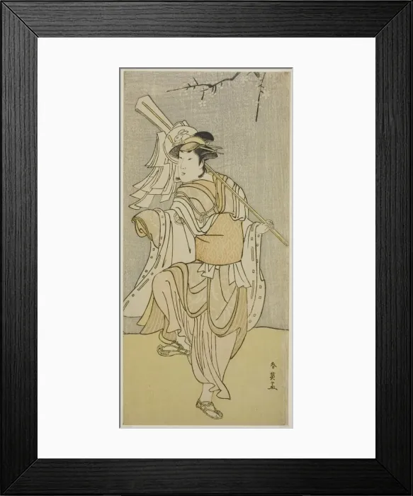 Framed Print : The Actor Segawa Kikunojo III as Osaku in the Play Sayo no Nakayama Hiiki no... c. 1790 Framed Print : The Actor Segawa Kikunojo III as Osaku in the Play Sayo no Nakayama Hiiki no... c. 1790