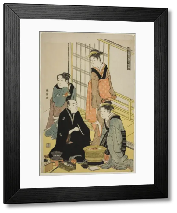 Framed Print : Snow, from the series Snow, Moon, and Flowers of the Floating World (Ukiyo... c) Framed Print : Snow, from the series Snow, Moon, and Flowers of the Floating World (Ukiyo... c)