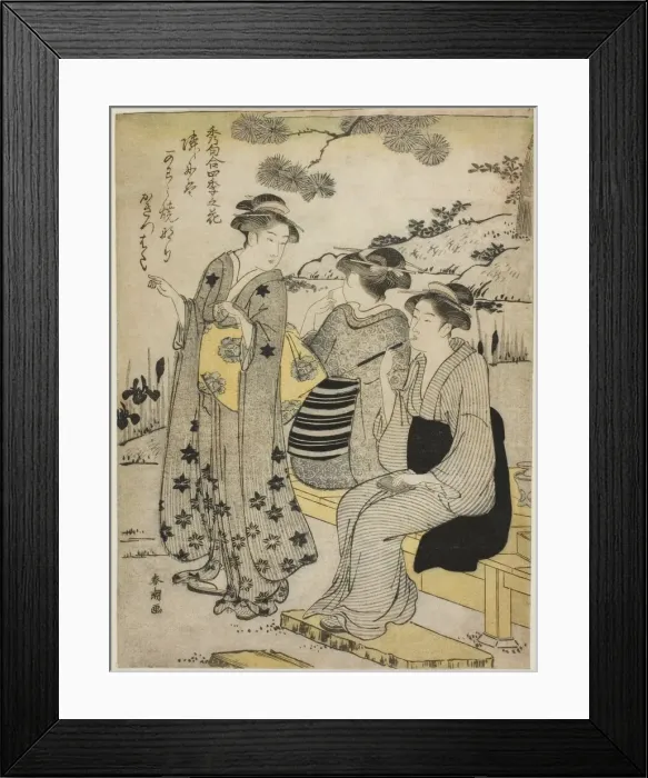 Framed Print : Rabbit-Ear Irises in Autumn, from the series Choicest Odes upon Flowers of the Four Framed Print : Rabbit-Ear Irises in Autumn, from the series Choicest Odes upon Flowers of the Four