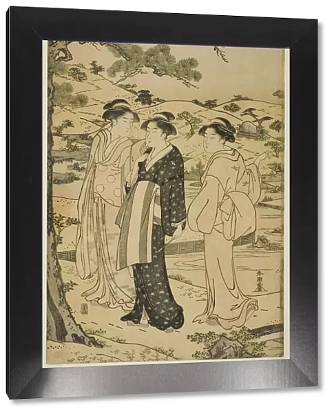 Women Visiting an Inari Shrine, c. 1780  /  1801. Creator: Katsukawa Shuncho