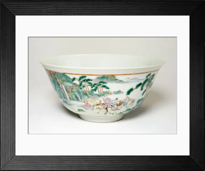 Framed Print : Famille-Rose Bowl, Qing dynasty (1644-1911), 19th century. Creator: Unknown Framed Print : Famille-Rose Bowl, Qing dynasty (1644-1911), 19th century. Creator: Unknown