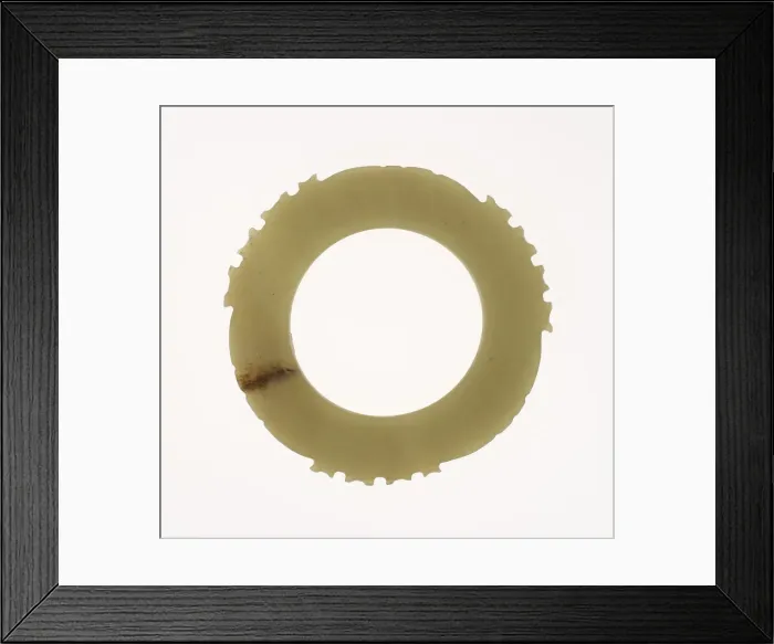 Framed Print : Notched Disc, Neolithic to Shang period, c. 2000-1500 B. C. Creator: Unknown Framed Print : Notched Disc, Neolithic to Shang period, c. 2000-1500 B. C. Creator: Unknown